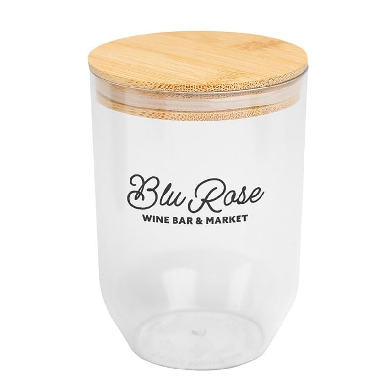 12 Oz. Montrose rPET Wine Tumbler With Bamboo Lid