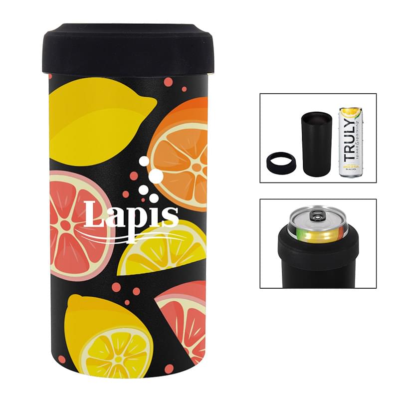 12 Oz. Full Color Slim Stainless Steel Insulated Can Holder