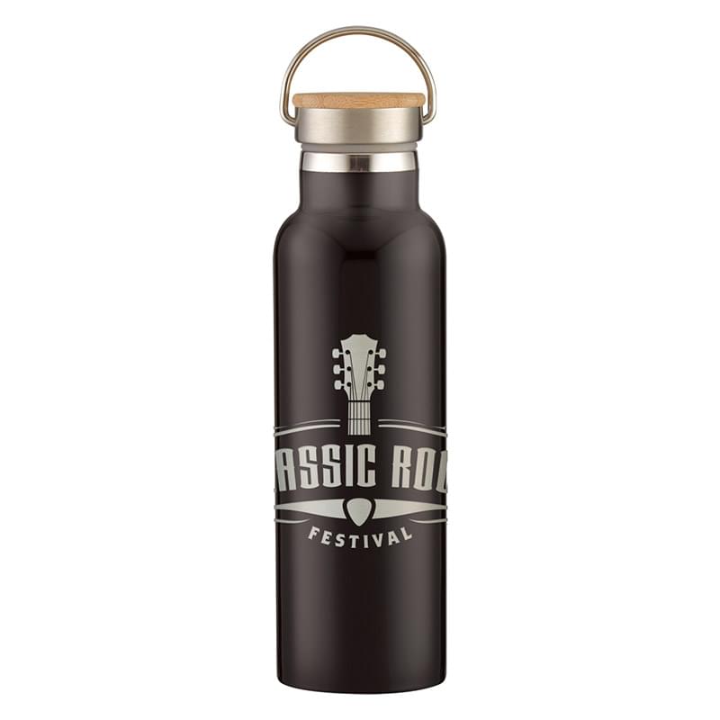 21 Oz. Full Laser Tipton Stainless Steel Bottle With Bamboo Lid
