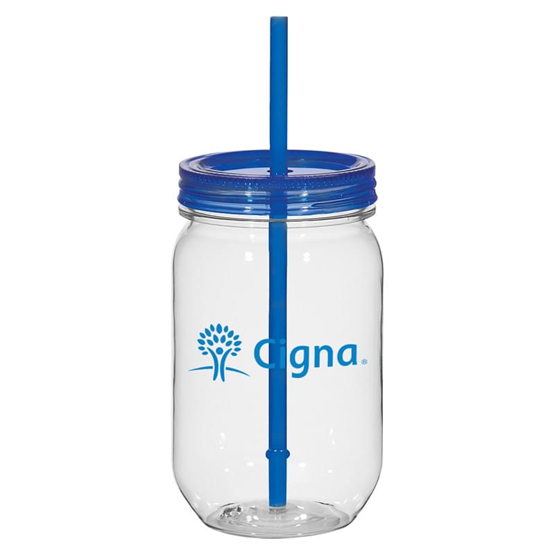 25 Oz. Mason Jar With Matching Straw