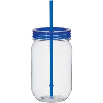 25 Oz. Mason Jar With Matching Straw