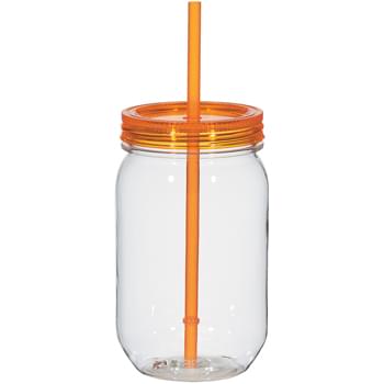25 Oz. Mason Jar With Matching Straw