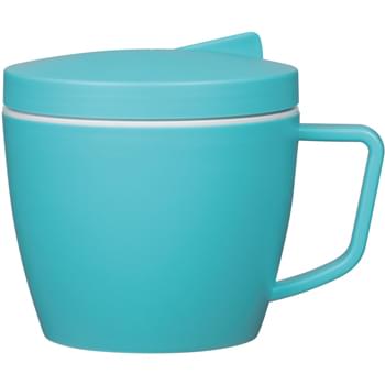 14 Oz. Thermal Mug With Spoon And Fork Set