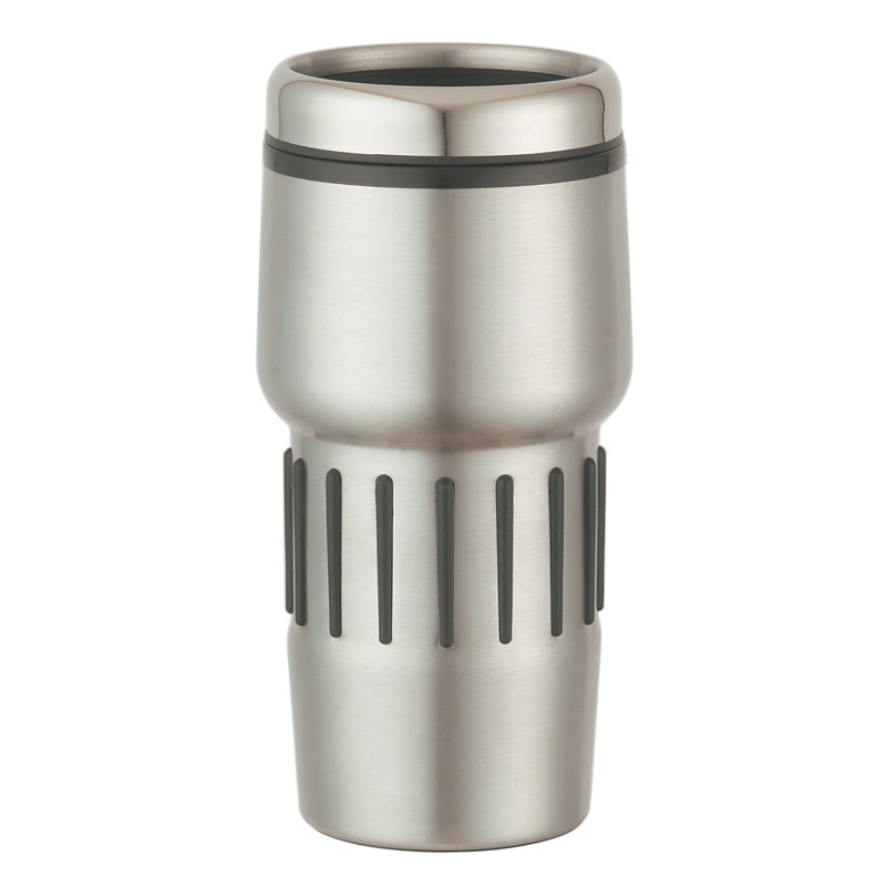 16 Oz. Stainless Steel Tumbler With Rubber Grips 16 Oz. Stainless Steel Tumbler With Rubber Grips