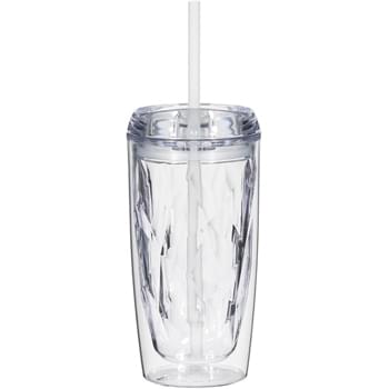 16 Oz. Glacier Tumbler With Straw