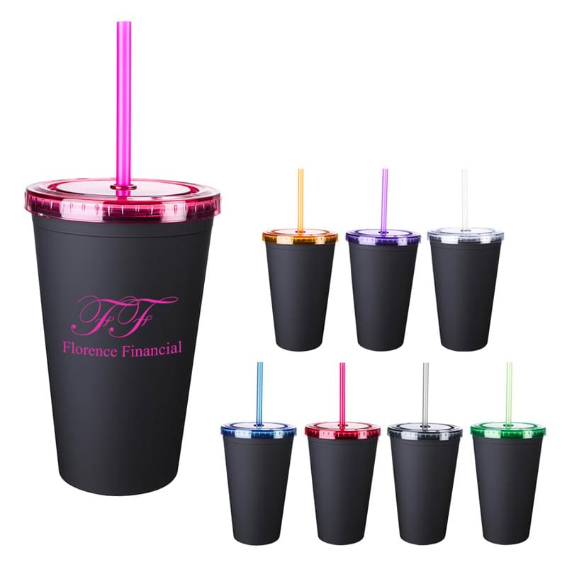 16 Oz. Newport Tumbler with Straw