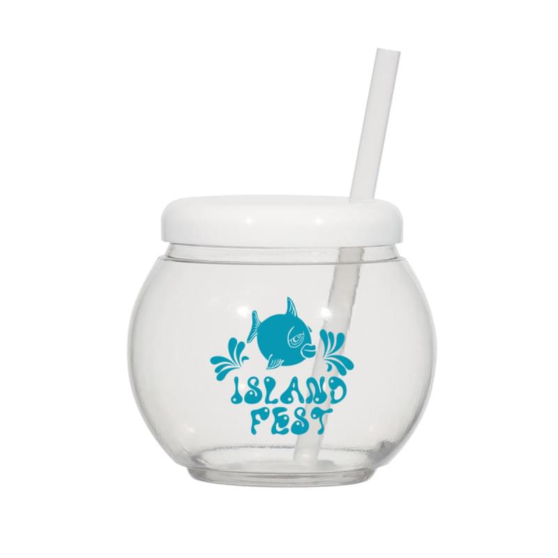 46 Oz. Fish Bowl Cup With Straw