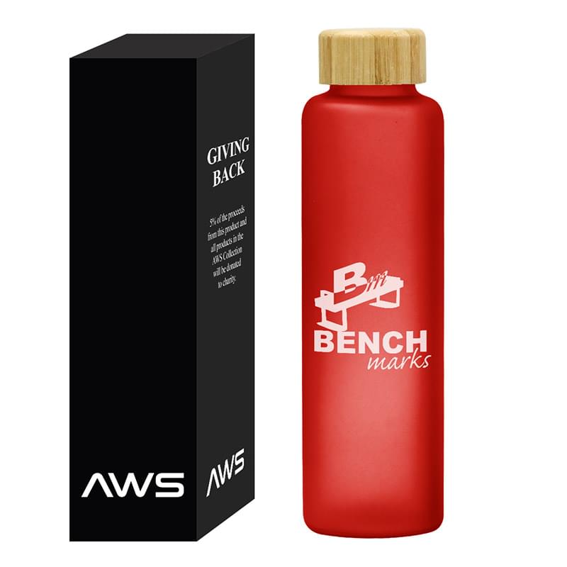 Aws 20 Oz. Belle Glass Bottle With Bamboo Lid
