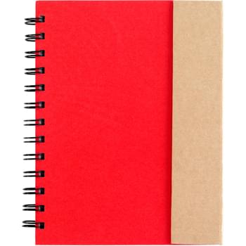 Spiral Notebook With Sticky Notes And Flags
