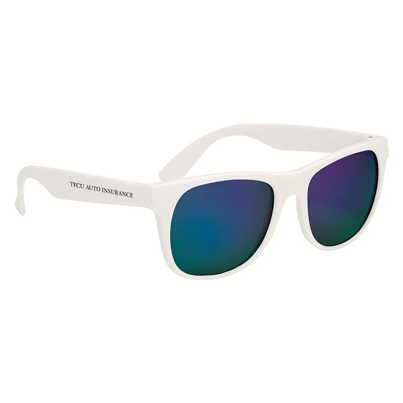 Rubberized Mirrored Malibu Sunglasses