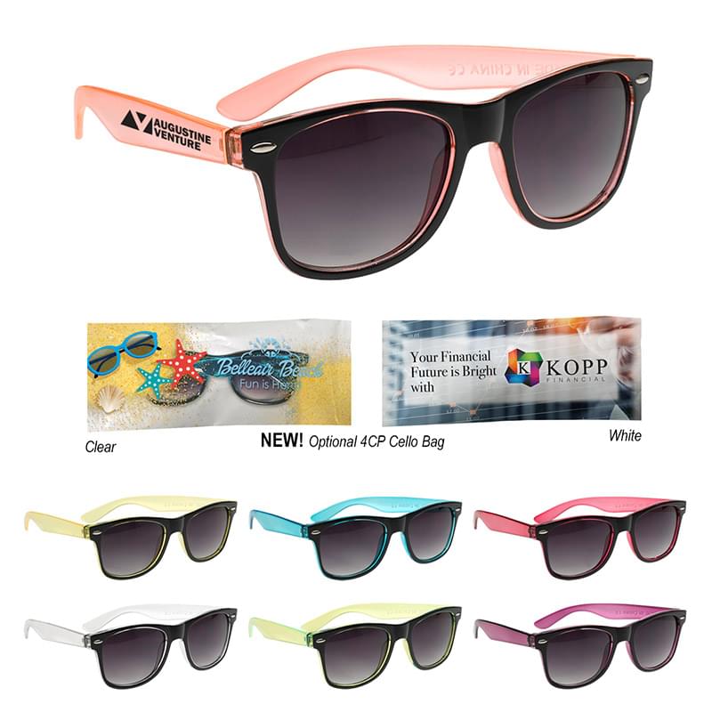 Two-Tone Translucent Malibu Sunglasses