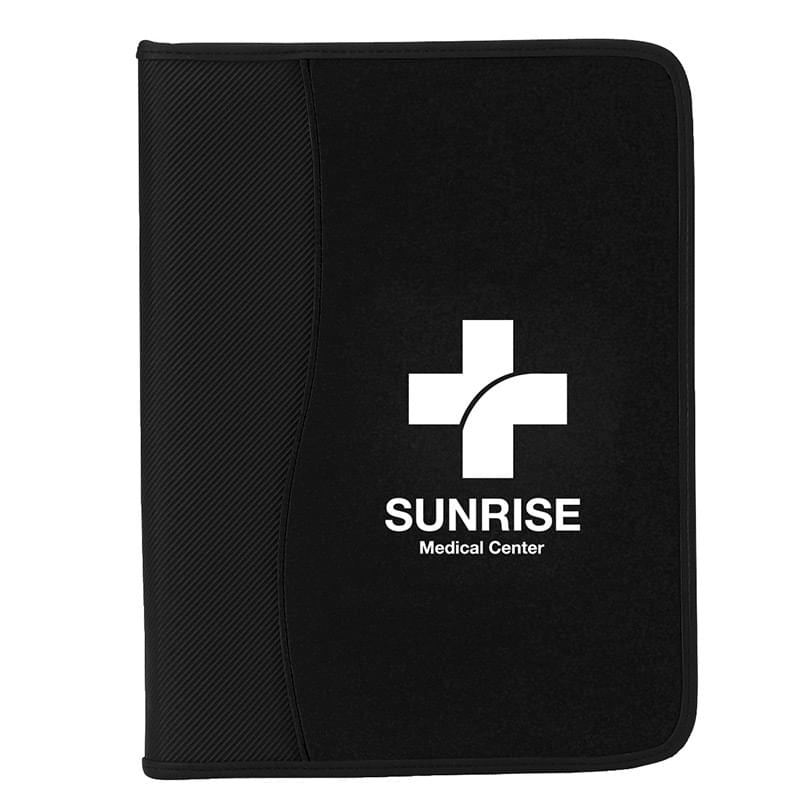 Large Microfiber Portfolio With Embossed Pvc Trim