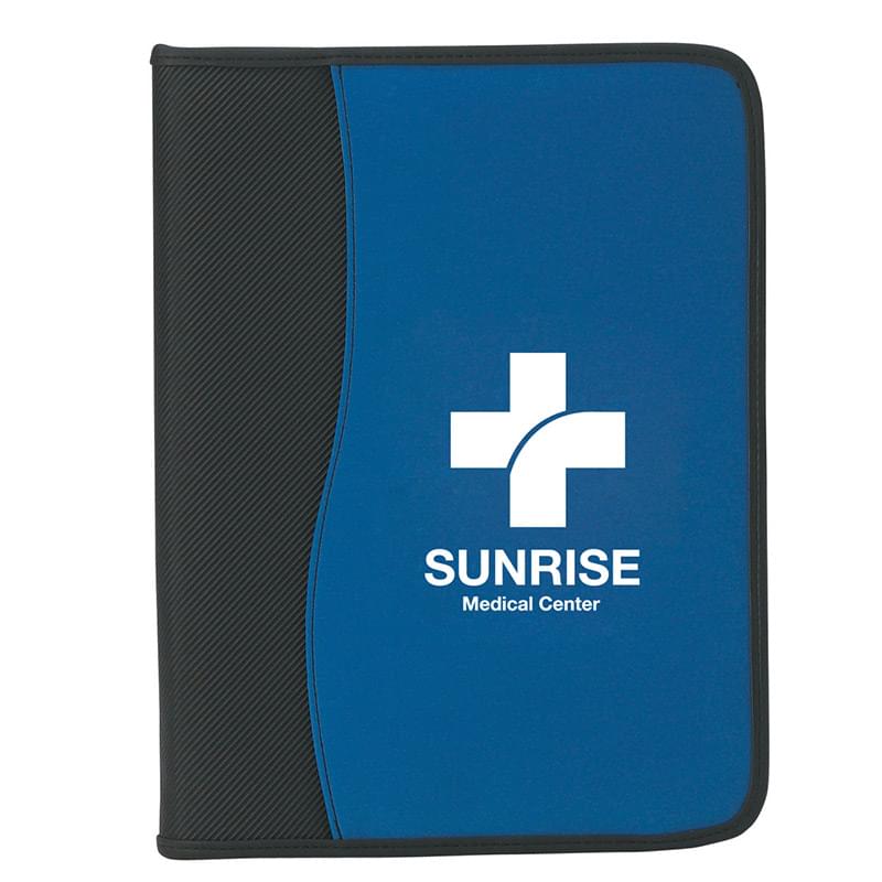 Large Microfiber Portfolio With Embossed Pvc Trim