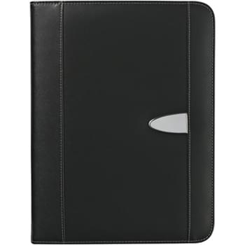 Eclipse Bonded Leather 8 ½" x 11" Zippered Portfolio With Calculator