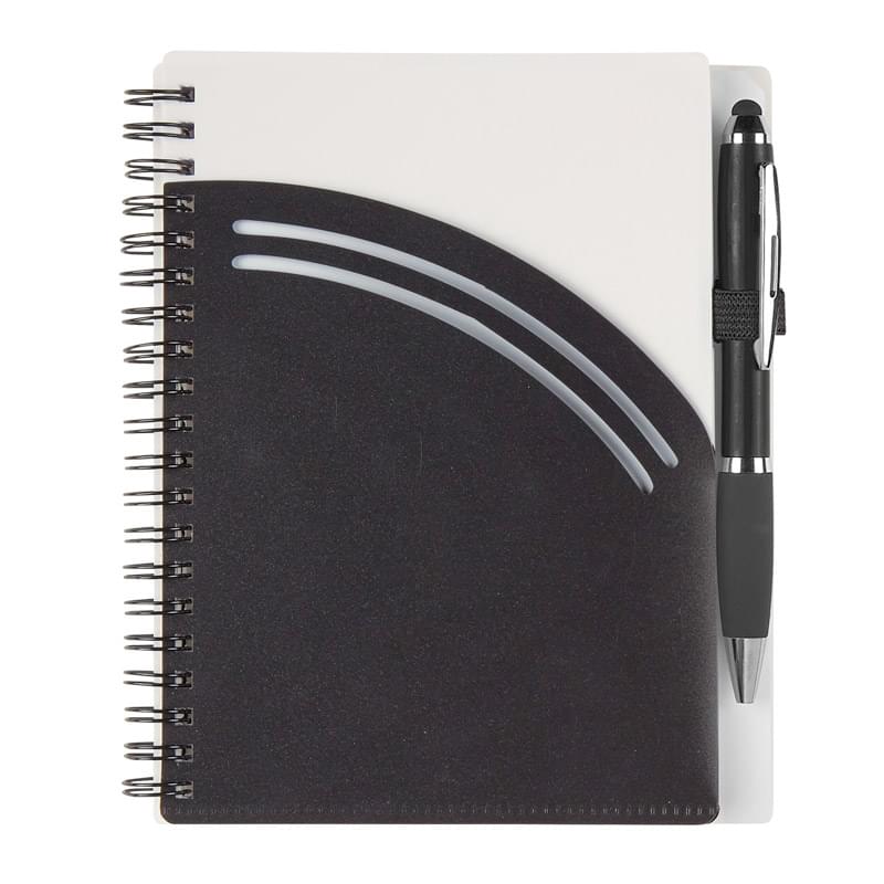 5" x 7" Rainbow Spiral Notebook With Pen