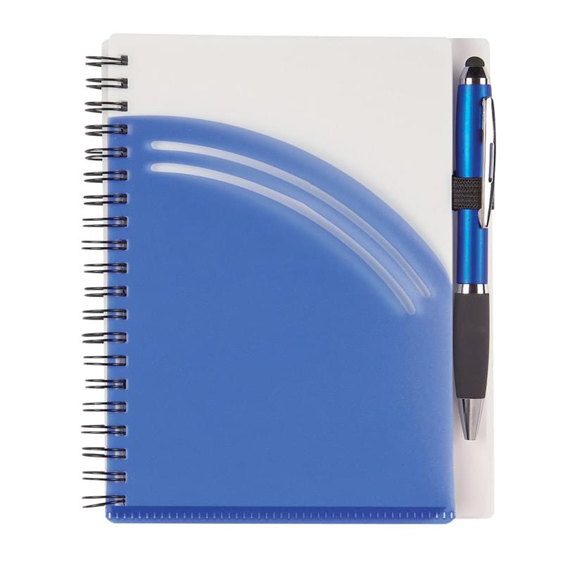 5" x 7" Rainbow Spiral Notebook With Pen