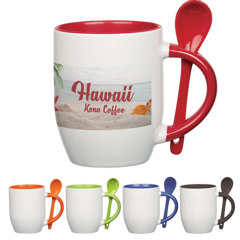 11 Oz. Full Color Stoneware Spooner Mug