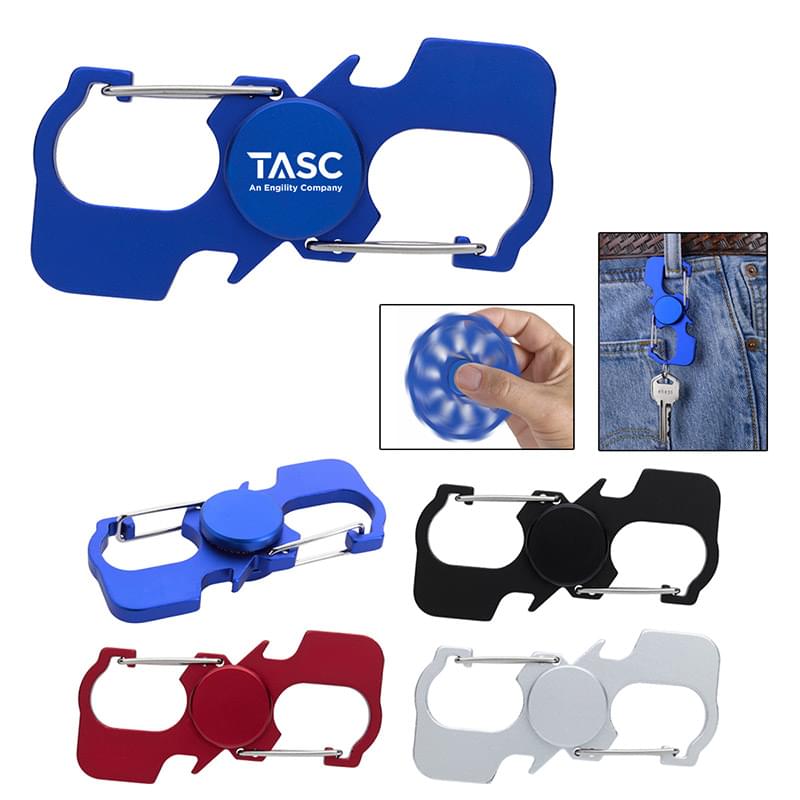 Carabiner Fun Spinner With Bottle Openers