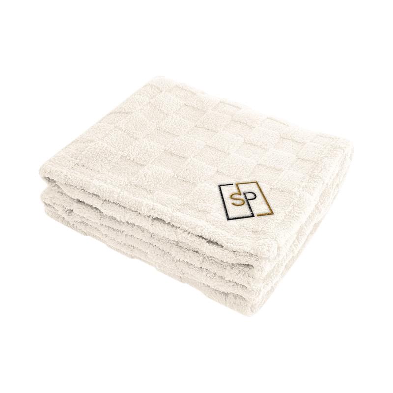 rPET Checkered Sherpa Blanket