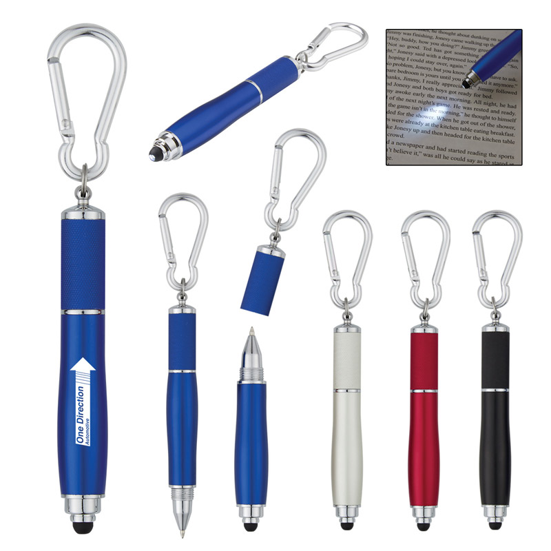 LED Light With Stylus Pen And Carabiner