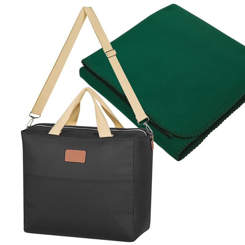 Tartan Cooler Bag With Fleece Blanket