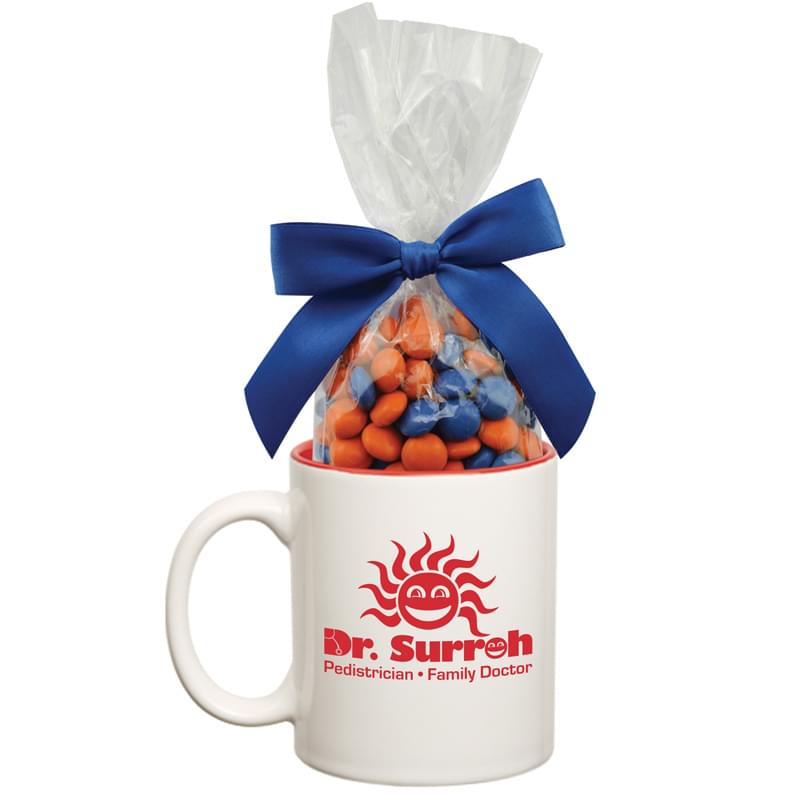 Ceramic Mug with Candy - Red Hots, Jelly Beans, Gum