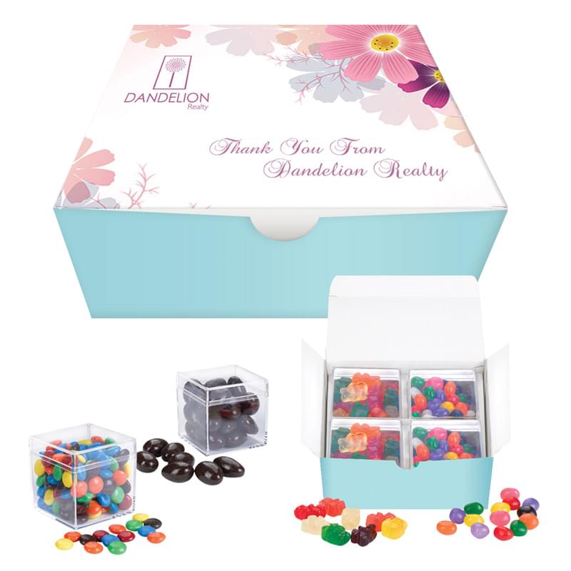 Cube Candy 4-Pack Set - Jelly Beans, Gummy Bears