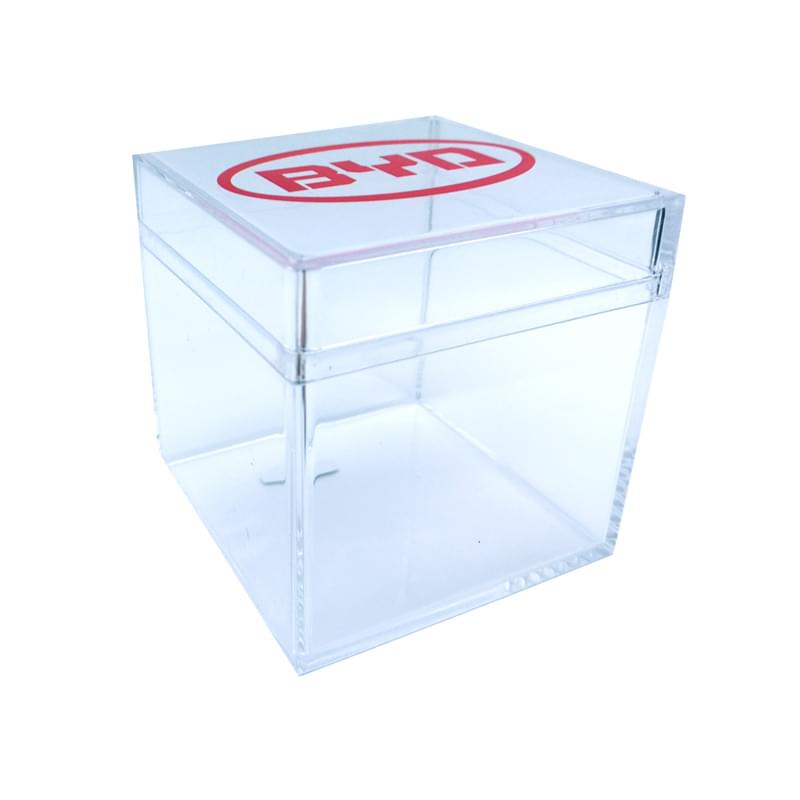 Cube Shaped Acrylic Container Empty