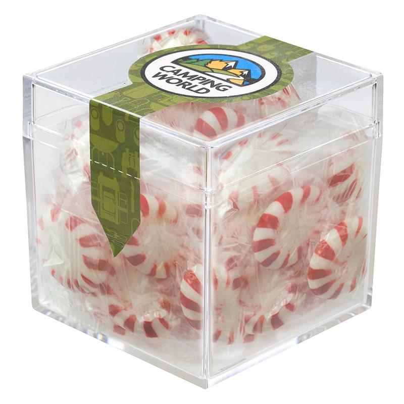 Cube Shaped Acrylic Container With Candy