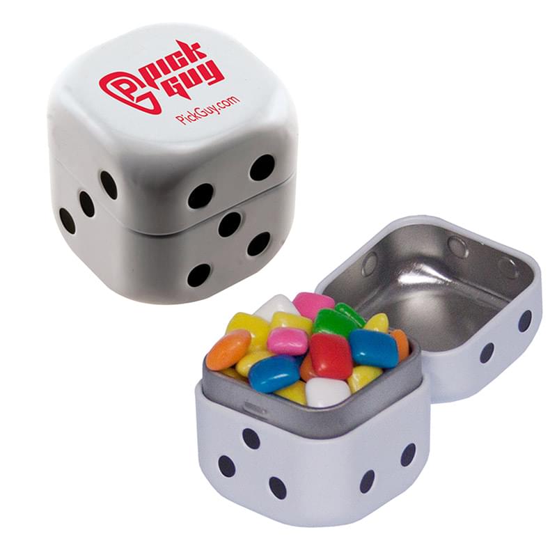 Dice Mint Tin Jelly Beans, Chicles Gum