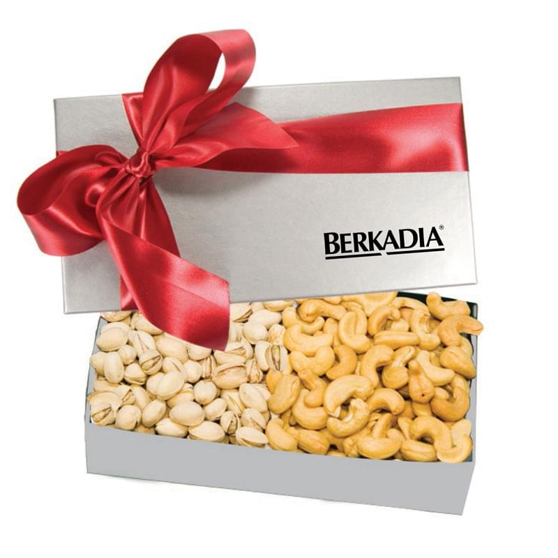 The Executive Gift Box - Almond Tea Cookies & Mini Chocolate Pretzels, Cashews & Pistachios, Chocolate Covered Almonds &