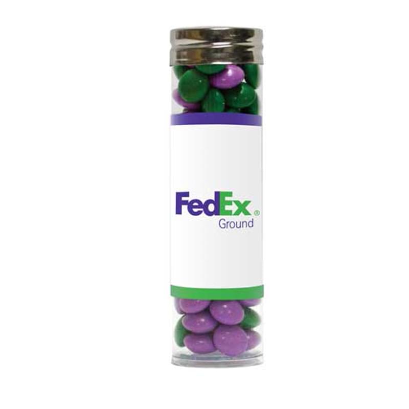 Gourmet Plastic Tube (Large) - Corporate Color Chocolates, Corporate Color Jelly Beans