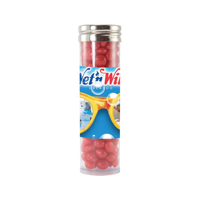 Gourmet Plastic Tube (Large) - Red Hots, Jelly Beans, Gum