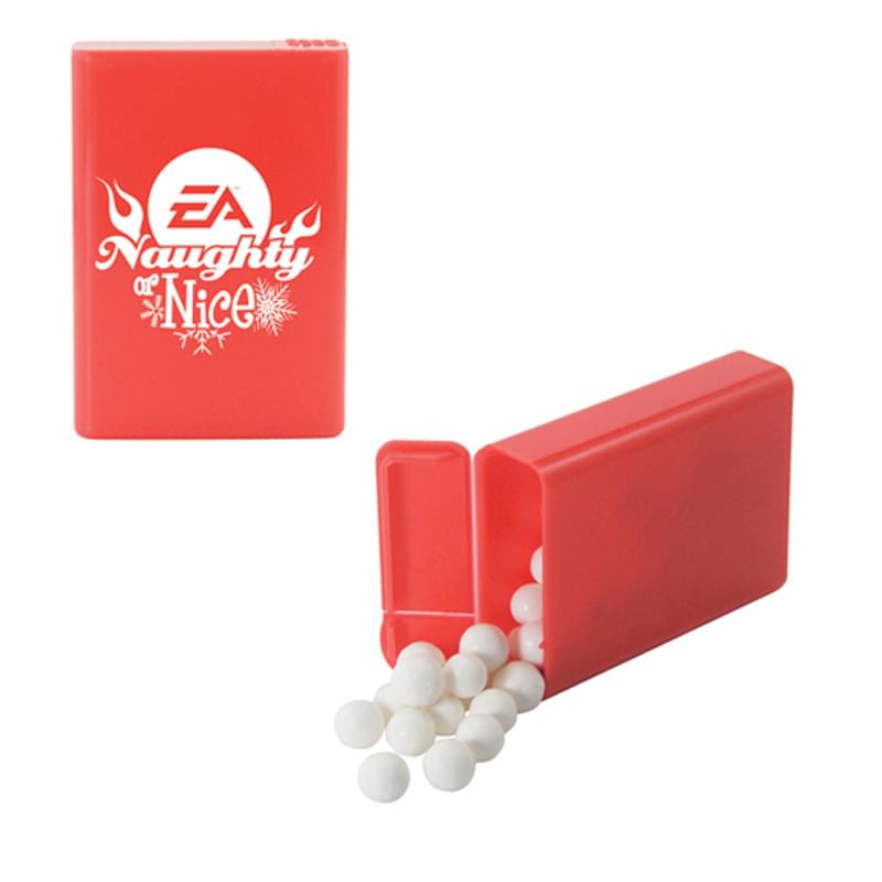 Flip Top Plastic Case with Red Hots, Jelly Beans, Gum