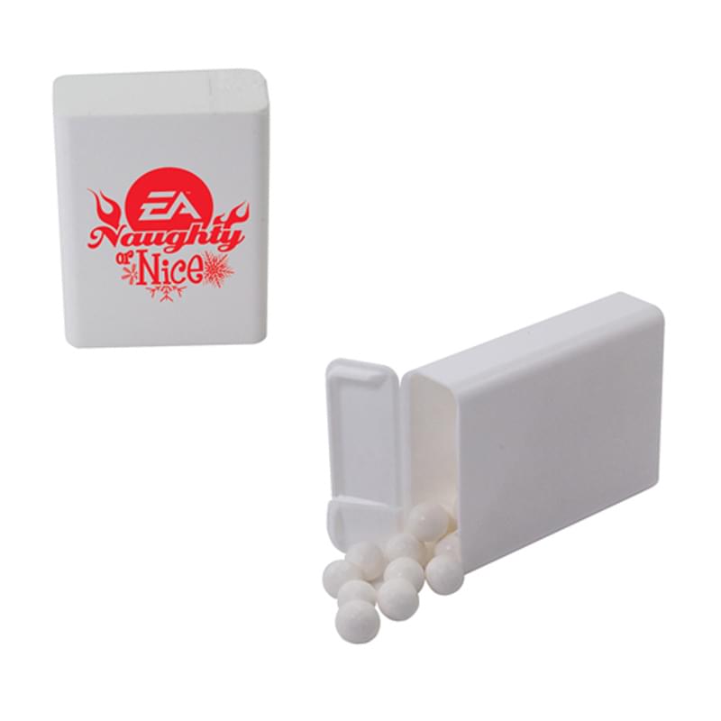 Flip Top Plastic Case with Sugar-Free Mints, Colored Candy