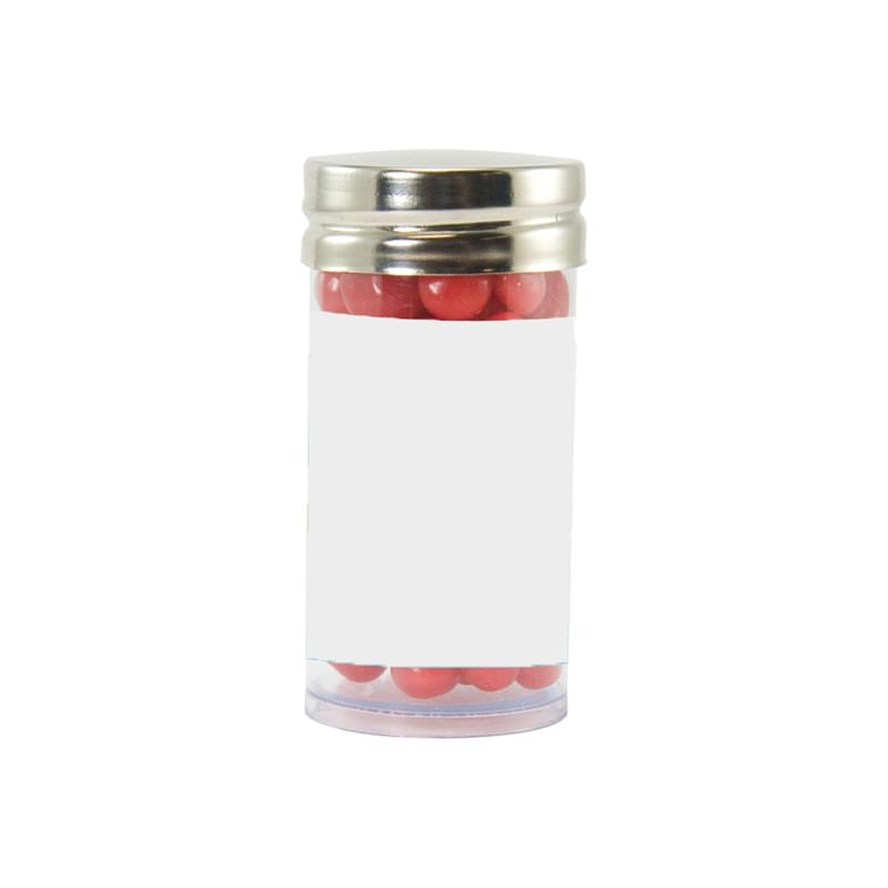 Gourmet Plastic Tube (Small) with Red Hots, Jelly Beans, Gum