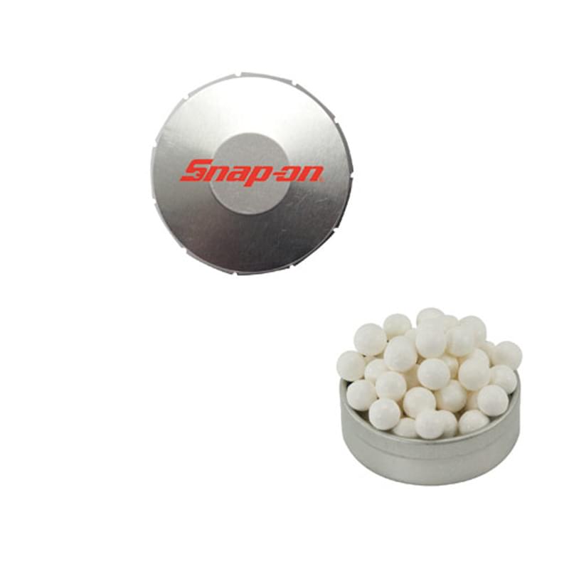 Snap Top Tin (Small) with Signature Peppermints, Red Hots
