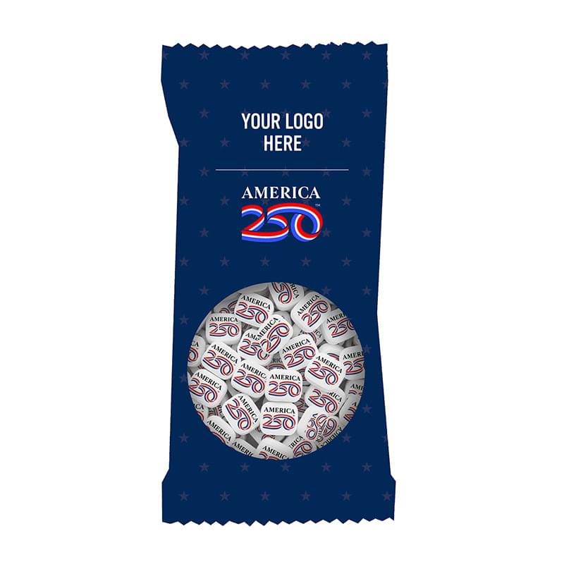 America250 Zagasnacks Pack Promo Bag with Printed Mints - 5"