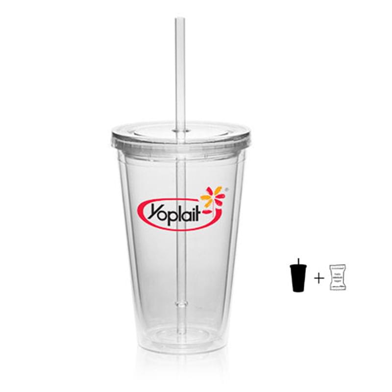 16 oz. Double Wall Tumbler With Red Hots, Jelly Beans, Gum