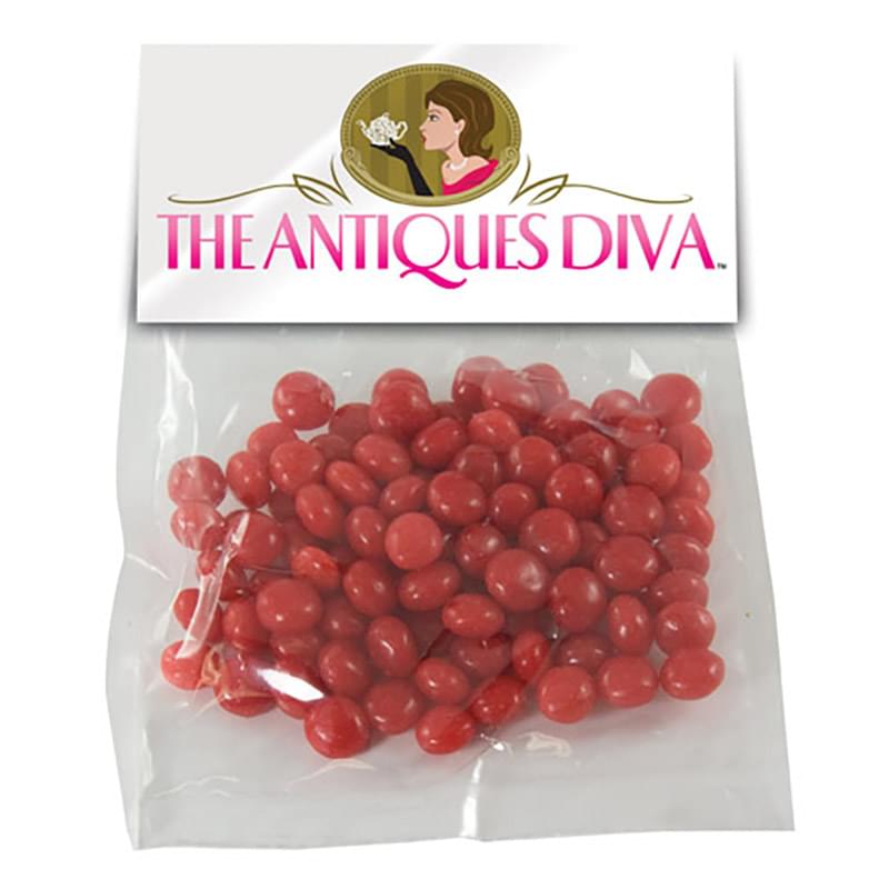 Candy Bag With Header Card (Large) - Red Hots, Jelly Beans, Gum