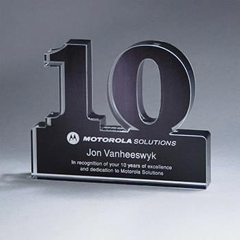 Freestanding 10 Year Anniversary Award