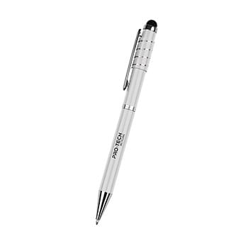 LAST CHANCE - Recycled Aluminum Spinner Pen With Stylus