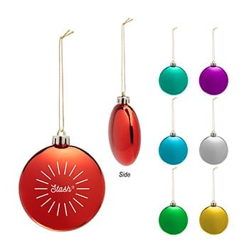 Chrome Round Disk Ornament