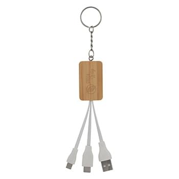 Bamboo 3-In-1 Charging Buddy Key Chain