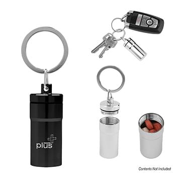 Aluminum Pill Holder Keychain