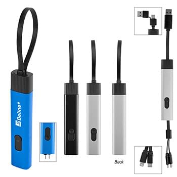 Recycled Aluminum Retractable Travel Charging Cable