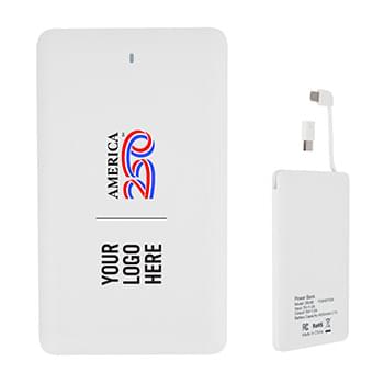 America250 Slim 4,000 mAh 3-In-1 Power Bank