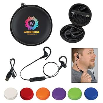 Bluetooth Earbuds with a Travel Case and Mesh Pocket