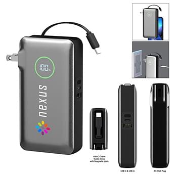 10,000 mAh PhoneSuit Journey AC All-In-One Portable Battery Pack & Wall Adapter