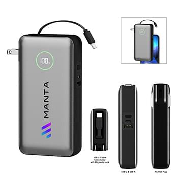 20,000 mAh PhoneSuit Journey AC All-In-One Portable Battery Pack & Wall Adapter